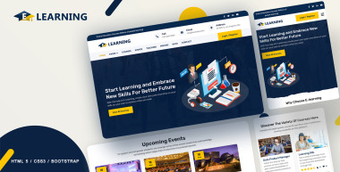 E-learning Online courses Website Template #107581