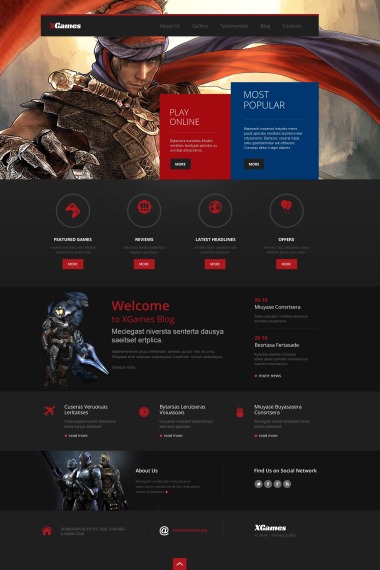 Games Responsive WordPress Theme #49627