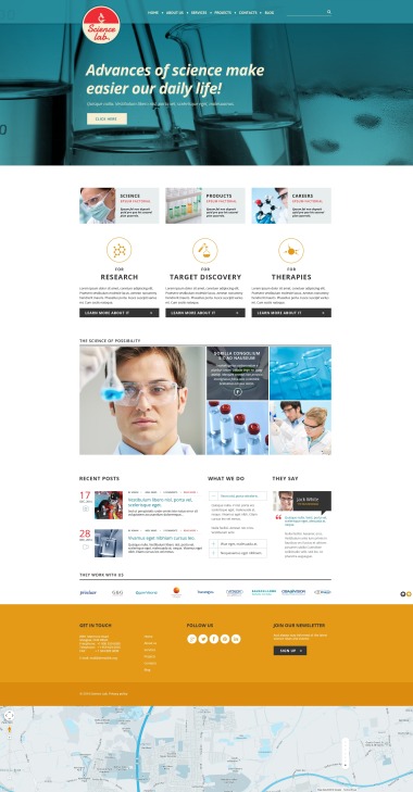 Website Lab Layout Science Lab Responsive Website Template #50688