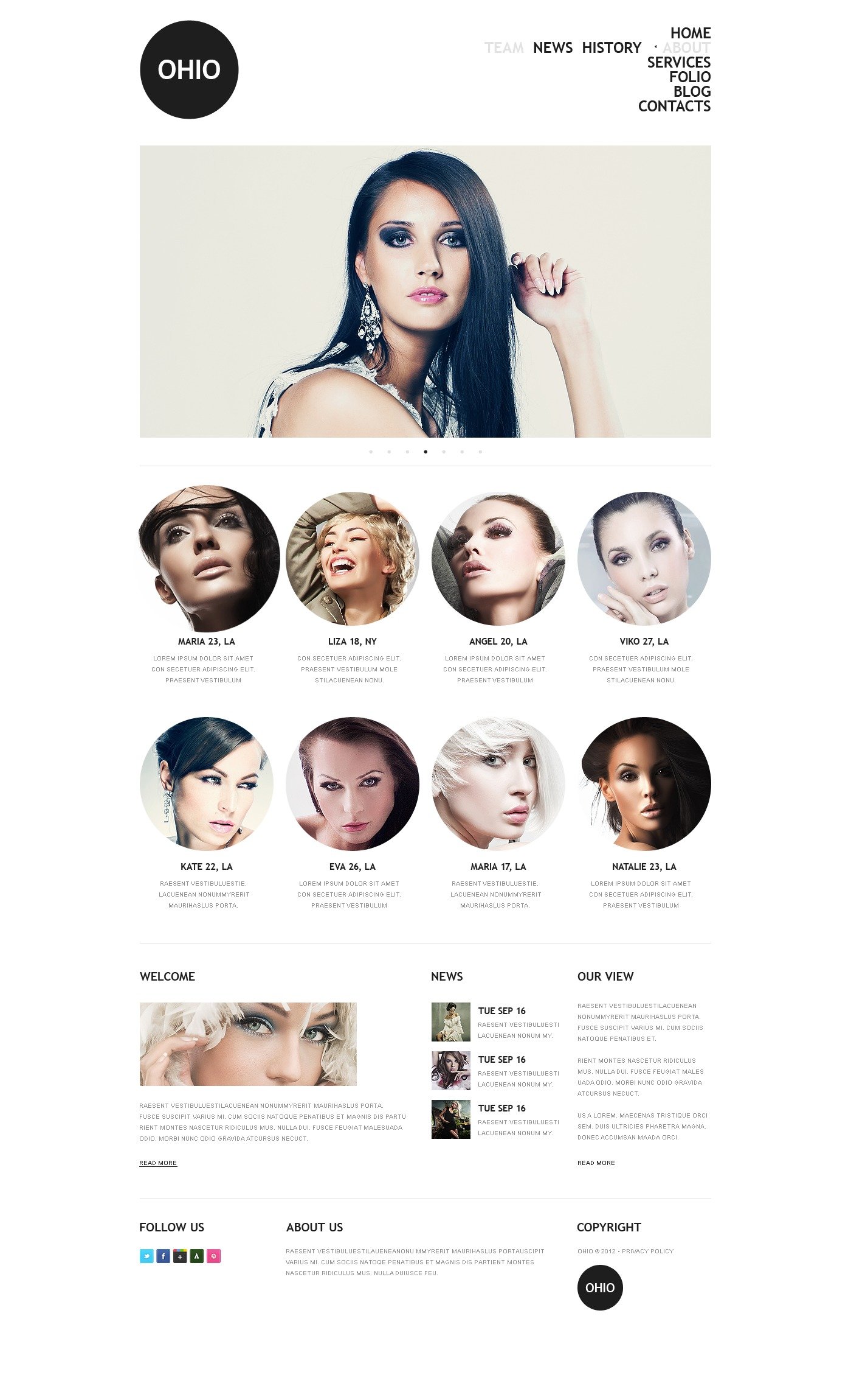 Thème Joomla pour agence de mannequins #38100 - screenshot