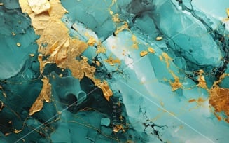 Golden Foil Art Abstract Expressions 62