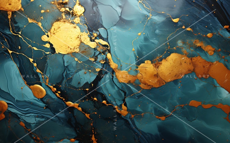 Golden Foil Art Abstract Expressions 64 Background