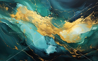 Golden Foil Art Abstract Expressions 65