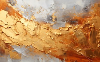 Golden Foil Art Abstract Expressions 67