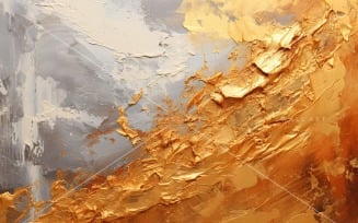 Golden Foil Brush Strokes Artistic Expression 61