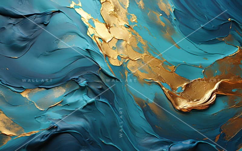 Golden Foil Brush Strokes Artistic Expression 66 Background