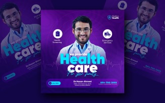 Health Care And Doctor Social Media Template