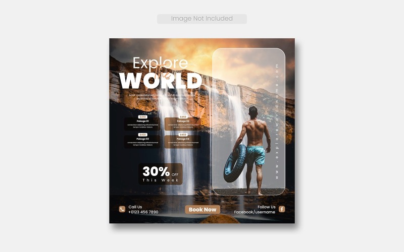 Travel And Tour Social Media Templates
