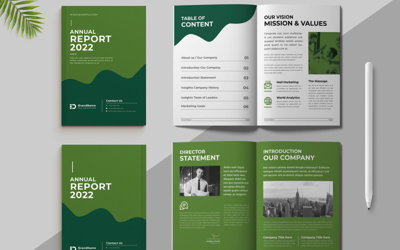 Annual Report Template InDesign Corporate Identity