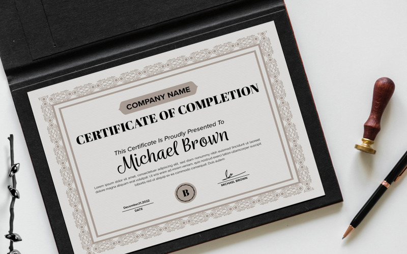 Completion Certificate Templates Corporate Identity