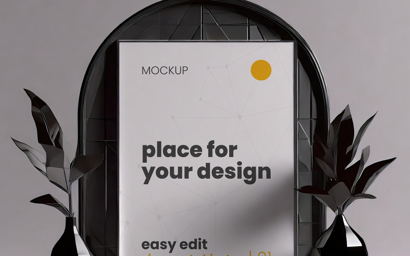 Dark Ceramic Frames Mockups Product Mockup