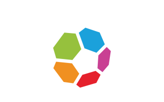 Hexagons Colorful vector logo design template