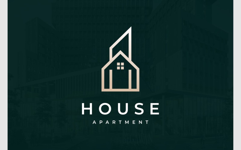 House Apartment Luxury Logo Logo Template