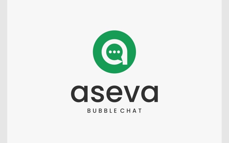 Letter A Bubble Chat Speech Logo Logo Template