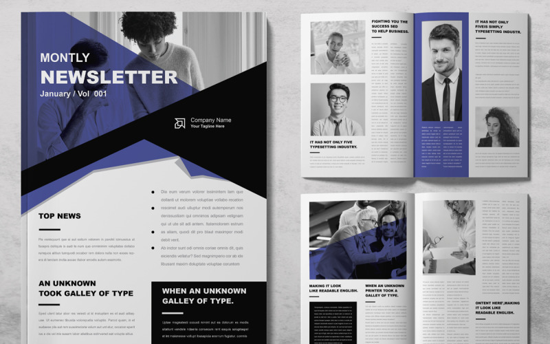 Monthly Newsletter Template Corporate Identity