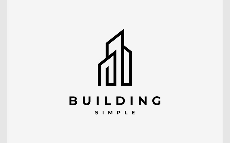Simple Apartment Building Logo Logo Template