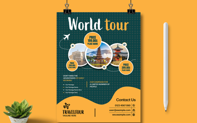 Travel Poster Template Layout Corporate Identity