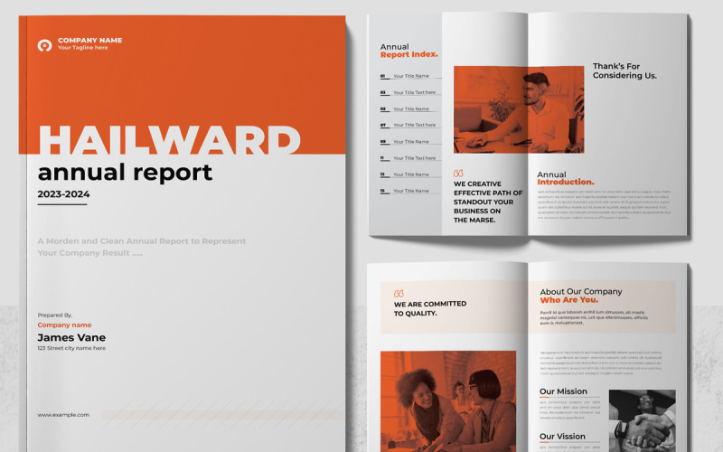 Annual Report InDesign Templates Corporate Identity