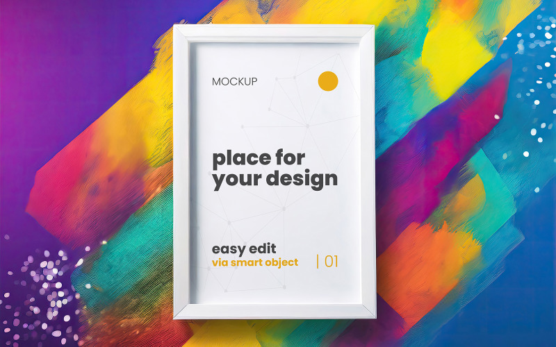 Creative Colorful Frame Poster Mockups Product Mockup