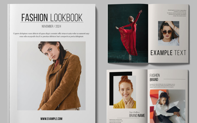 Fashion Look Book Design Template Layout Corporate Identity