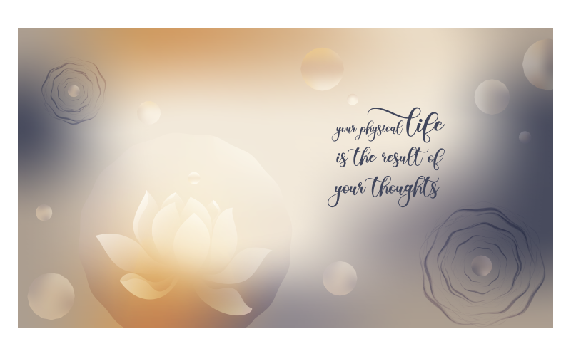 Inspirational Background 14400x8100px With Message About Power Of Thoughts