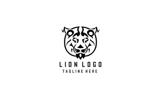 Lion Viking Logo Vector Template