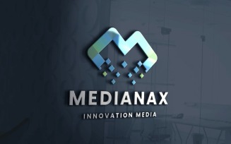 Medianax Letter M Logo Template