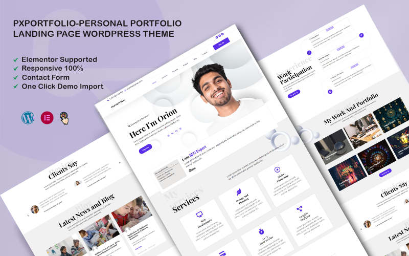 Pxportfolio - Personal Portfolio Landing page WordPress Theme