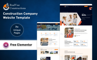 RealVue Construction Company WordPress Elementor Website