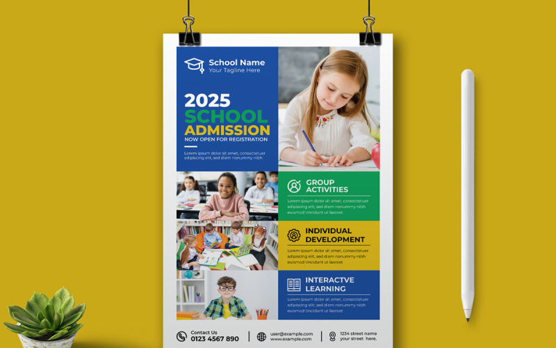 School Admission Flyer Templates Corporate Identity