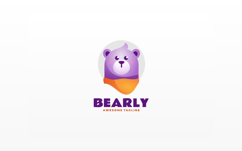 Bear Gradient Colorful Logo Logo Template