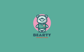Bear Mascot Cartoon Logo Template 1