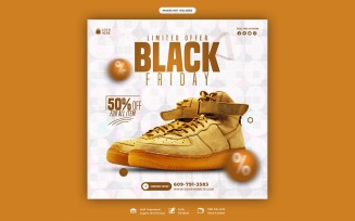 Black Friday Super Shoes Sale Social Media Post template