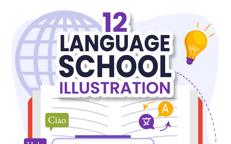 12 Language School Illustration