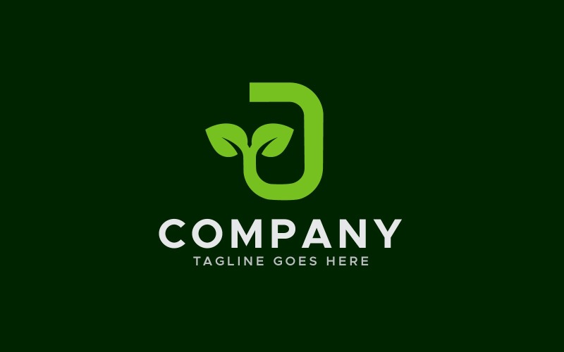 J letter gardening plant nature Green logo design template Logo Template