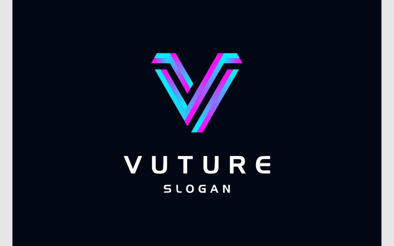 Letter V Initial Colorful Modern Logo Logo Template