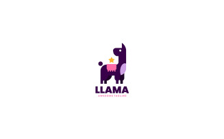 Llama Flat Modern Logo Template