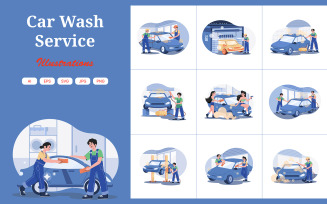 M488_Car Wash Service Illustrations