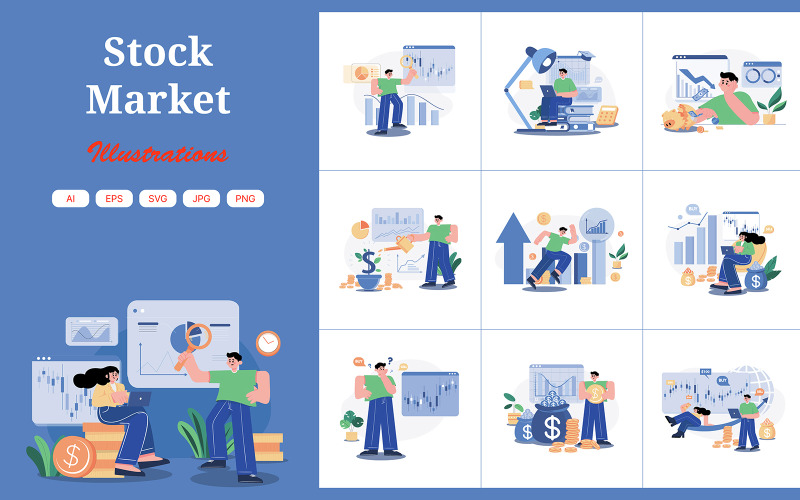 M493_Stock Market Illustration Pack