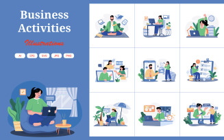 M494_Business Activities Illustration Pack