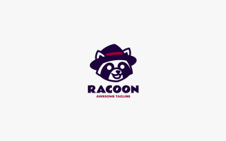 Raccoon Flat Modern Logo Style