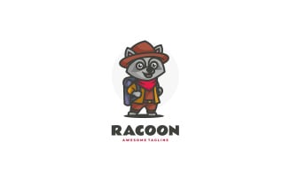 Raccoon Mascot Cartoon Logo 4