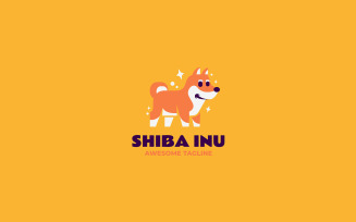 Shiba Inu Flat Modern Logo