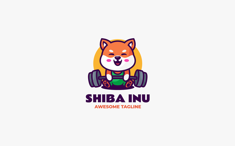 Shiba Inu Mascot Cartoon Logo 1 Logo Template