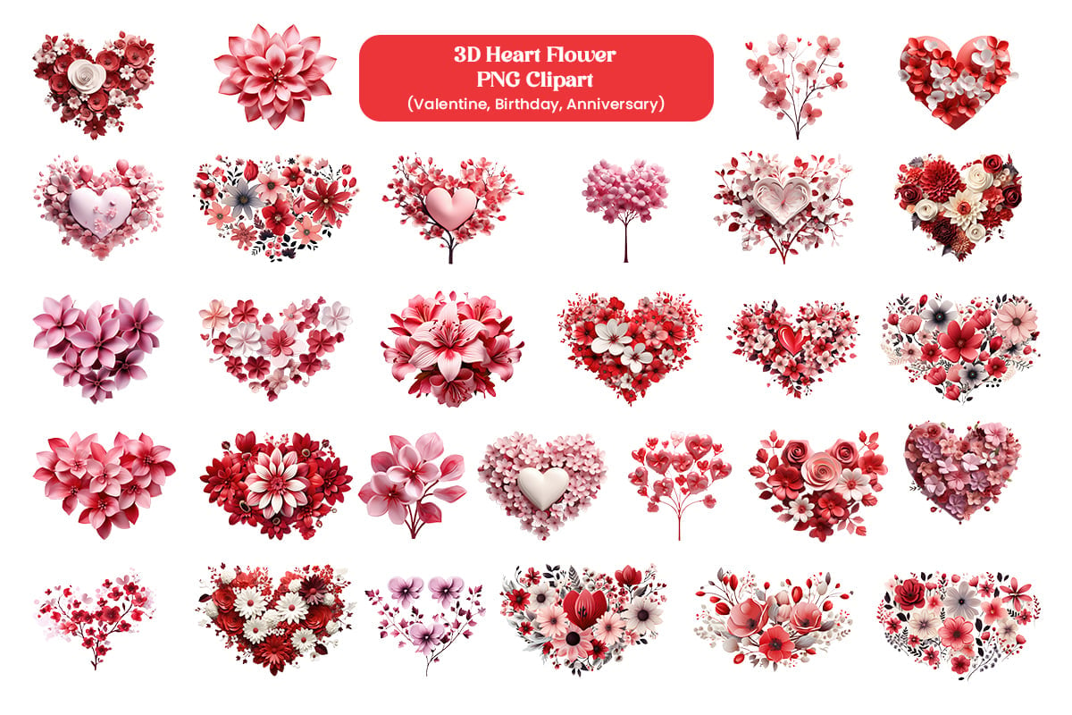 Kit Graphique #381403 Flower Heart Divers Modles Web - Logo template Preview