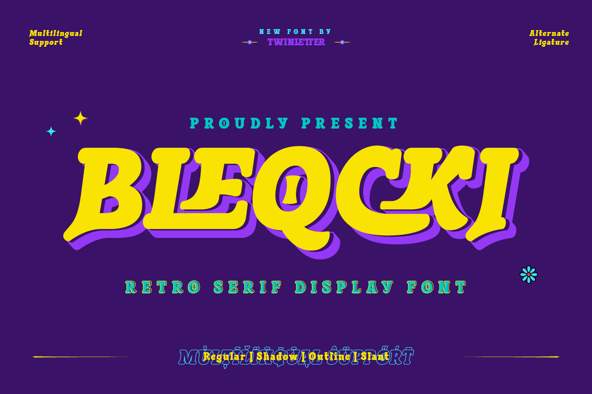 Bleqcki - Serif Display Font