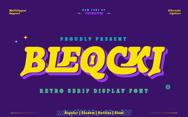 Bleqcki - Serif Display Font
