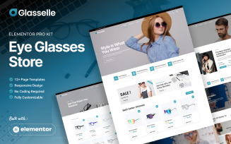 Glasselle - Eyeglasses Store Elementor Pro Template kit