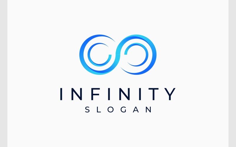 Infinity Infinite Loop Colorful Logo Logo Template