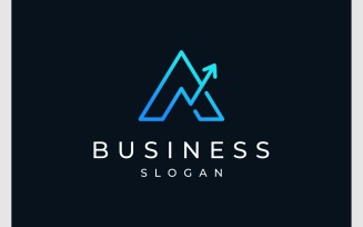 Letter A Arrow Success Business Logo